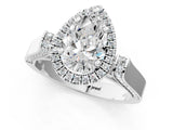 White gold Pear Halo Pave Split Shank Prong Setting Ring_40