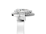 White gold Pear Halo Pave Split Shank Prong Setting Ring_44