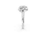 White gold Pear Halo Split Shank Pave Diamond Ring with Petal Prong Setting_23