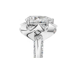 White gold Pear Halo Split Shank Pave Diamond Ring with Petal Prong Setting_26