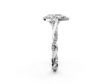 White gold Pear Halo Twist Band Solitaire Ring_21