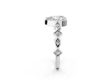 White gold Pear Milgrain Marquise Diamond Twist Band Ring_40