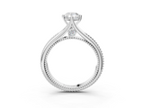 White gold Pear Solitaire Beaded Band Six-Prong Setting_3