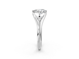 White gold Pear Solitaire Beaded Band Six-Prong Setting_6