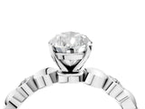 White gold Pear Solitaire Bezel-Set Diamond Ring with Beaded Band and Four-Prong Setting_56