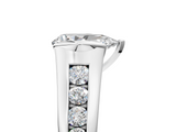 White gold Pear Solitaire Bezel-Set Diamond Ring with Channel-Set Band_63