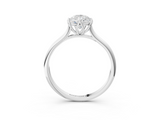 White gold Pear Solitaire Cathedral Diamond Ring with Six-Prong Setting_26