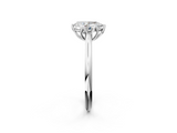 White gold Pear Solitaire Cathedral Diamond Ring with Six-Prong Setting_27