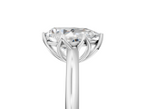 White gold Pear Solitaire Cathedral Diamond Ring with Six-Prong Setting_30