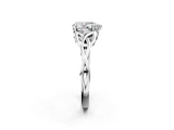 White gold Pear Solitaire Celtic Knot Engagement Ring with Four-Prong Setting_70
