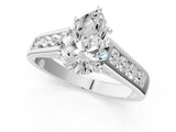 White gold Pear Solitaire Channel-Set Diamond Engagement Ring with Four-Prong Setting_27