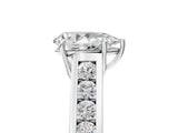 White gold Pear Solitaire Channel-Set Diamond Engagement Ring with Four-Prong Setting_31