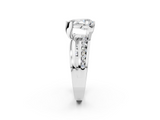White gold Pear Solitaire Channel-Set Split Shank Ring with Tension Prong Setting_20
