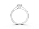 White gold Pear Solitaire Diamond Engagement Ring with Four-Prong Setting on a Classic Band_27