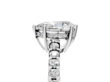 White gold Pear Solitaire Diamond Engagement Ring with Pavé Band and Six-Prong Setting_61