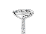 White gold Pear Solitaire Diamond Engagement Ring with Pave Band and Six-Prong Setting_87