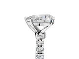 White gold Pear Solitaire Diamond Pavé Band with Four-Prong Setting_63