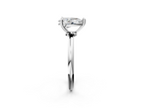 White gold Pear Solitaire Diamond Ring with 4-Prong Setting on a Classic Band_5