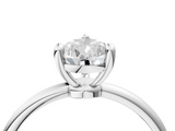 White gold Pear Solitaire Diamond Ring with 4-Prong Setting on a Classic Band_7