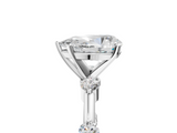 White gold Pear Solitaire Diamond Ring with Bezel Set Side Stones and Prong Setting_29
