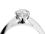 White gold Pear Solitaire Diamond Ring with Channel-Set Band and Four-Prong Setting_28