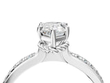 White gold Pear Solitaire Diamond Ring with Channel Set Band and Six-Prong Setting_52