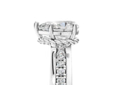 White gold Pear Solitaire Diamond Ring with Channel Set Band and Six-Prong Setting_53