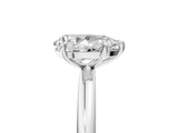 White gold Pear Solitaire Diamond Ring with Four-Prong Setting on a Plain Band_25