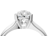 White gold Pear Solitaire Diamond Ring with Six-Prong Cathedral Setting_35