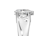 White gold Pear Solitaire Diamond Ring with Six-Prong Cathedral Setting_36