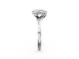 White gold Pear Solitaire Diamond Ring with Six-Prong Setting and Tapered Band_26