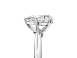 White gold Pear Solitaire Diamond Ring with Six-Prong Setting on a Classic Band 5