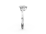 White gold Pear Solitaire Diamond Ring with Split Shank and Four-Prong Setting_22