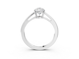 White gold Pear Solitaire Diamond Ring with Split Shank and Four-Prong Setting_23