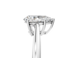 White gold Pear Solitaire Diamond Ring with Split Shank and Four-Prong Setting_25