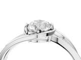 White gold Pear Solitaire Diamond Ring with Split Shank and Prong Setting_156