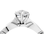 White gold Pear Solitaire Diamond Twisted Band with Four-Prong Setting_65