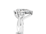 White gold Pear Solitaire Diamond Twisted Band with Four-Prong Setting_70