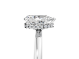 White gold Pear Solitaire Engagement Ring with Cathedral Band and Four-Prong Setting_26