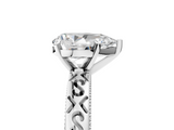 White gold Pear Solitaire Engagement Ring with Scrollwork Band and Four-Prong Setting_139