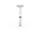 White gold Pear Solitaire Engagement Ring with Six-Prong Setting and Tapered Band_25