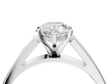 White gold Pear Solitaire Engagement Ring with Six-Prong Setting and Tapered Band_28
