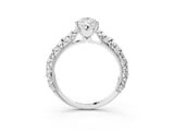 White gold Pear Solitaire Floral Milgrain Engagement Ring_34