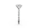White gold Pear Solitaire Marquise Side Stone Prong Setting Ring_73