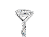 White gold Pear Solitaire Marquise Side Stone Prong Setting Ring_74