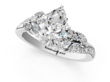 White gold Pear Solitaire Marquise Twist Band with Six-Prong Setting_93