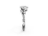 White gold Pear Solitaire Marquise Twist Band with Six-Prong Setting_94