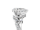 White gold Pear Solitaire Marquise Twist Band with Six-Prong Setting_97