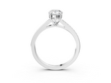 White gold Pear Solitaire Pavé Band with Four-Prong Setting_111
