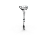 White gold Pear Solitaire Pavé Band with Four-Prong Setting_114